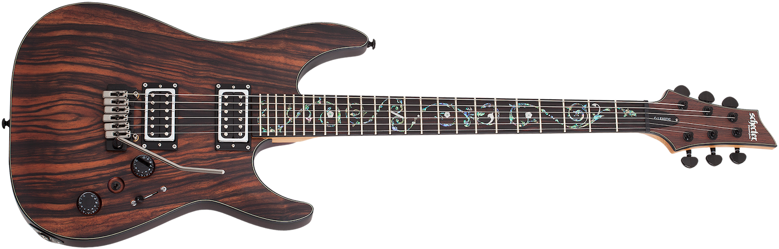 Schecter C-1 Exotic Ebony - Natural Satin