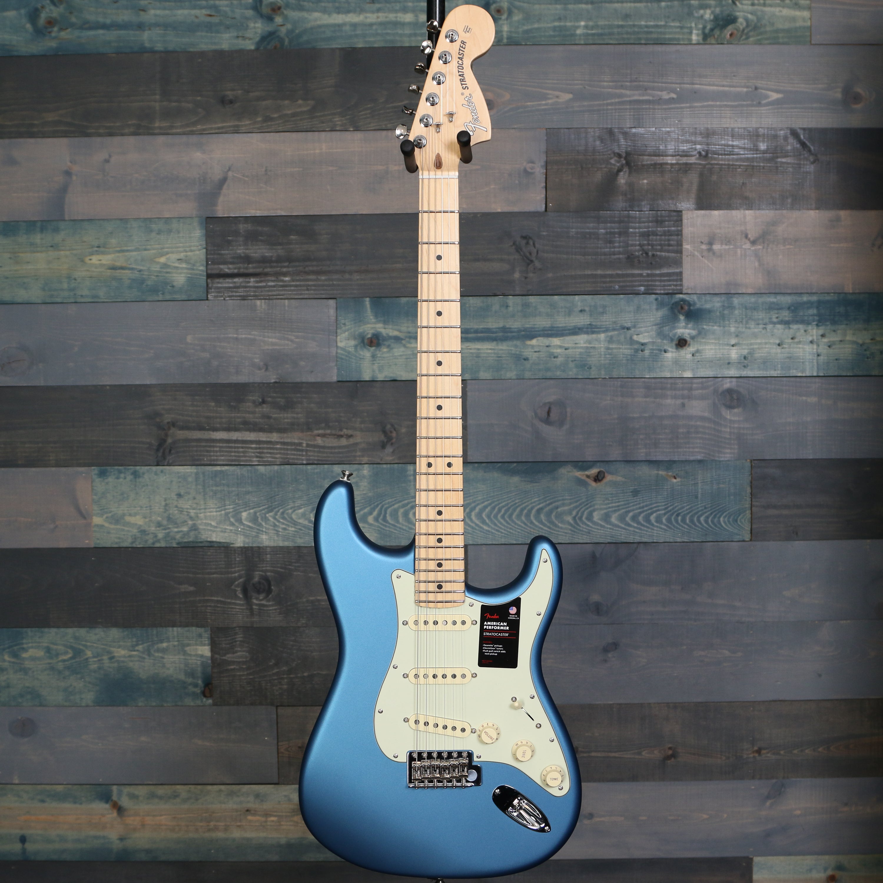 Fender American Performer Stratocaster Maple Fingerboard, Satin Lake Placid Blue