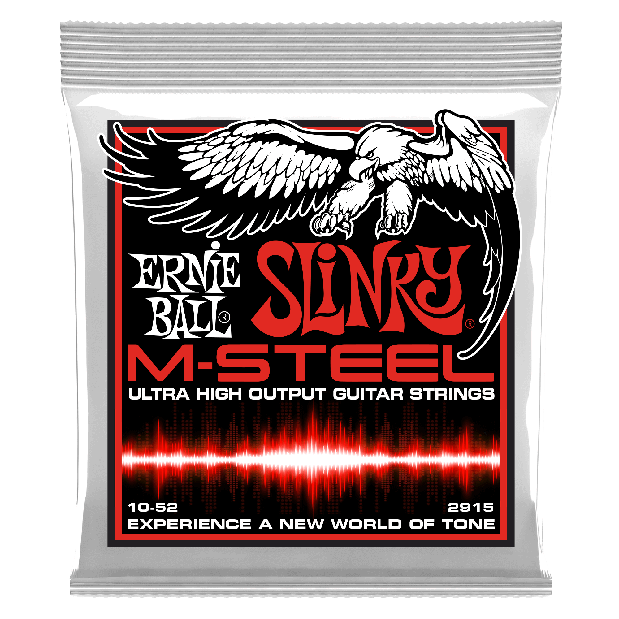 Ernie Ball 2915 Skinny Top Heavy Bottom Slinky M-Steel Guitar Strings, 10-52