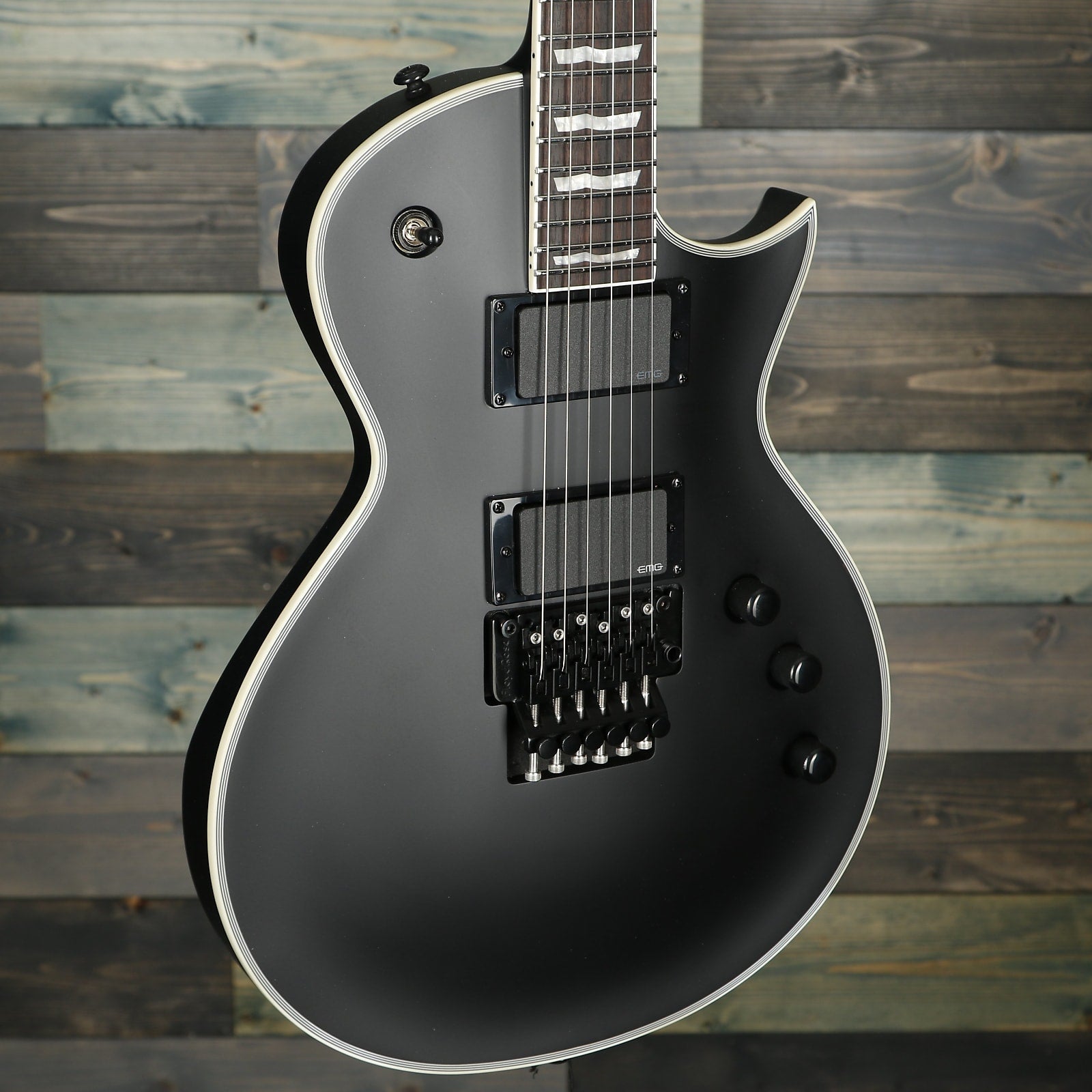 ESP LTD EC-1000FR Electric Guitar - Black Satin