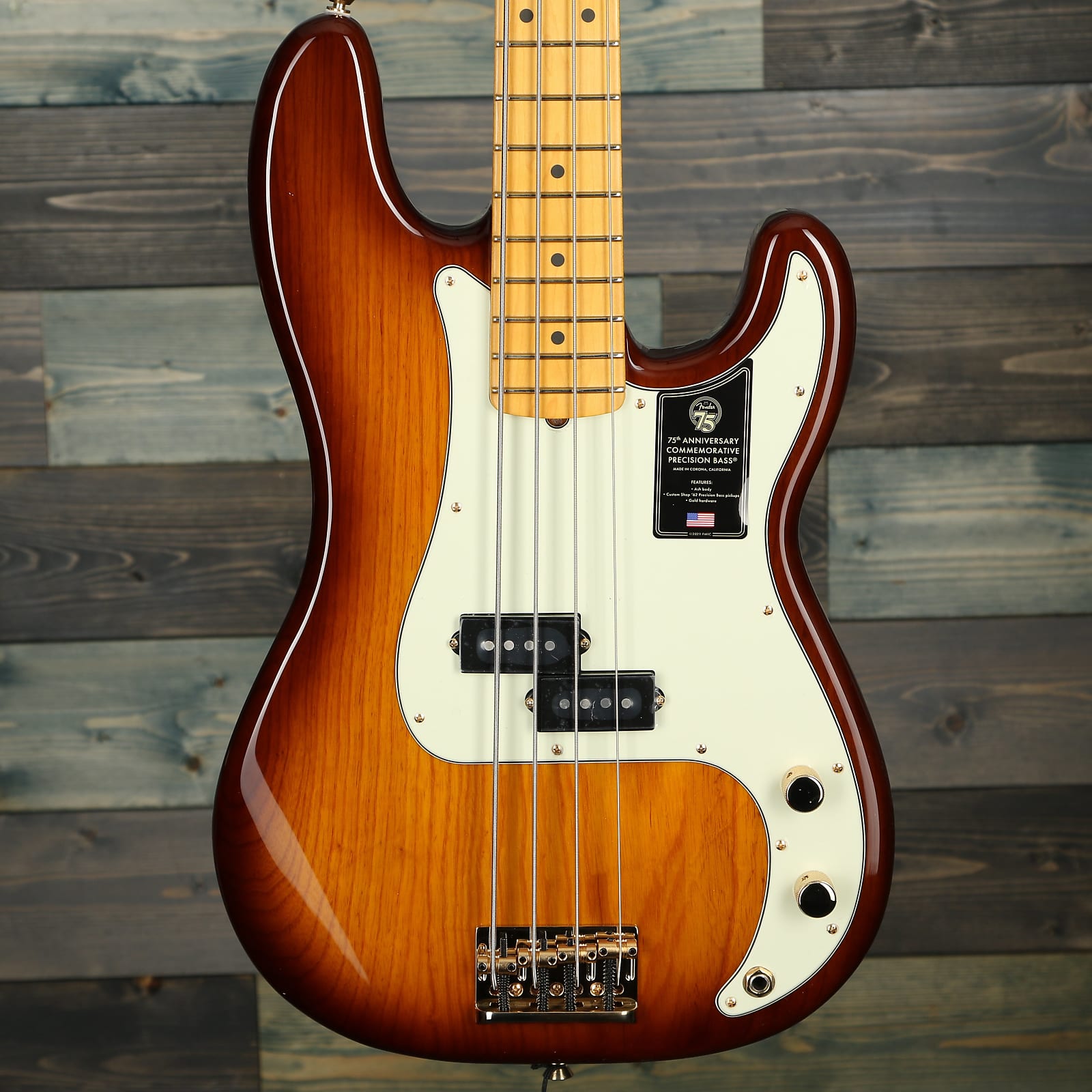 Fender 75th Anniversary Commemorative Precision Bass, 2-Color Bourbon Burst