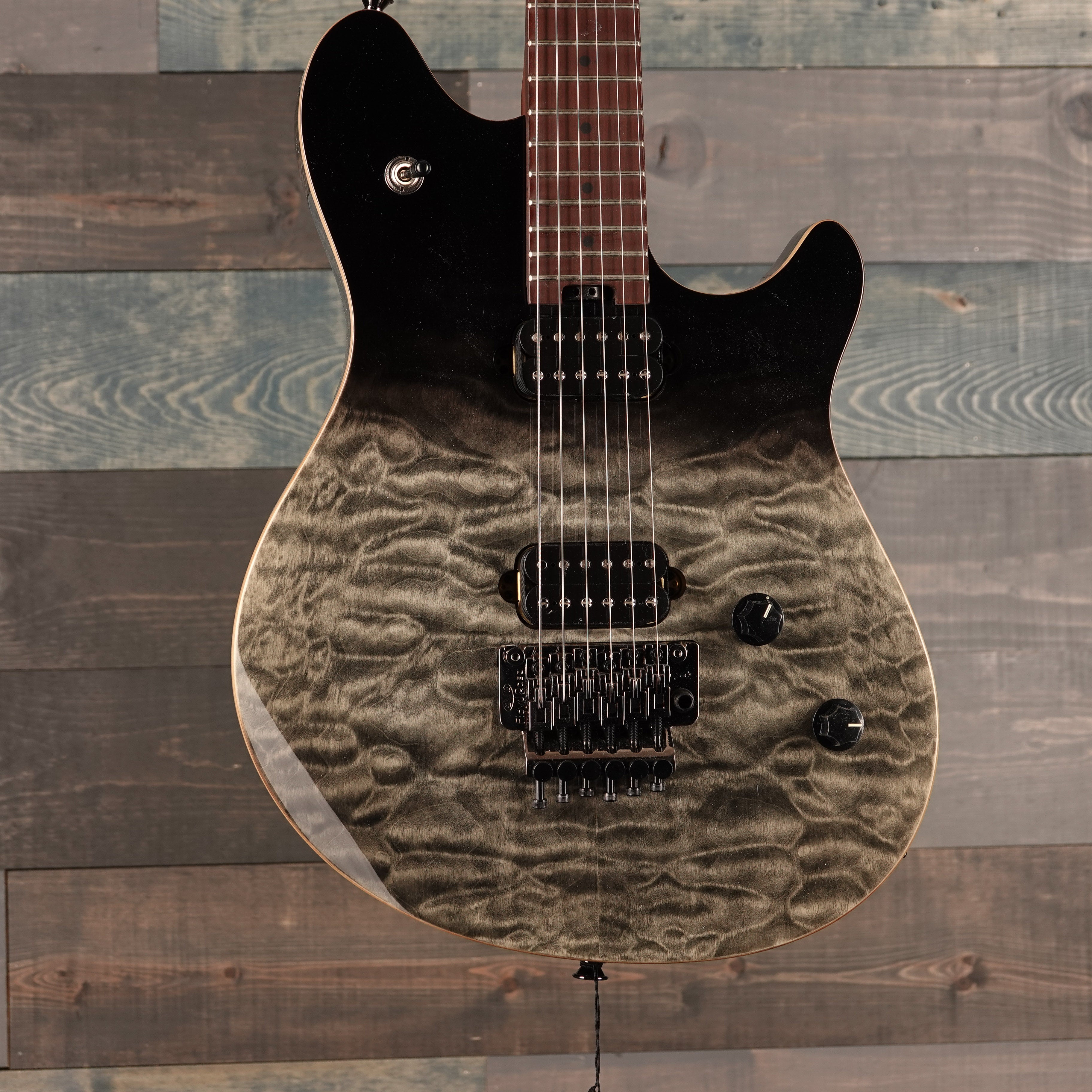 EVH Wolfgang WG Standard QM  Baked Maple Fingerboard, Black Fade