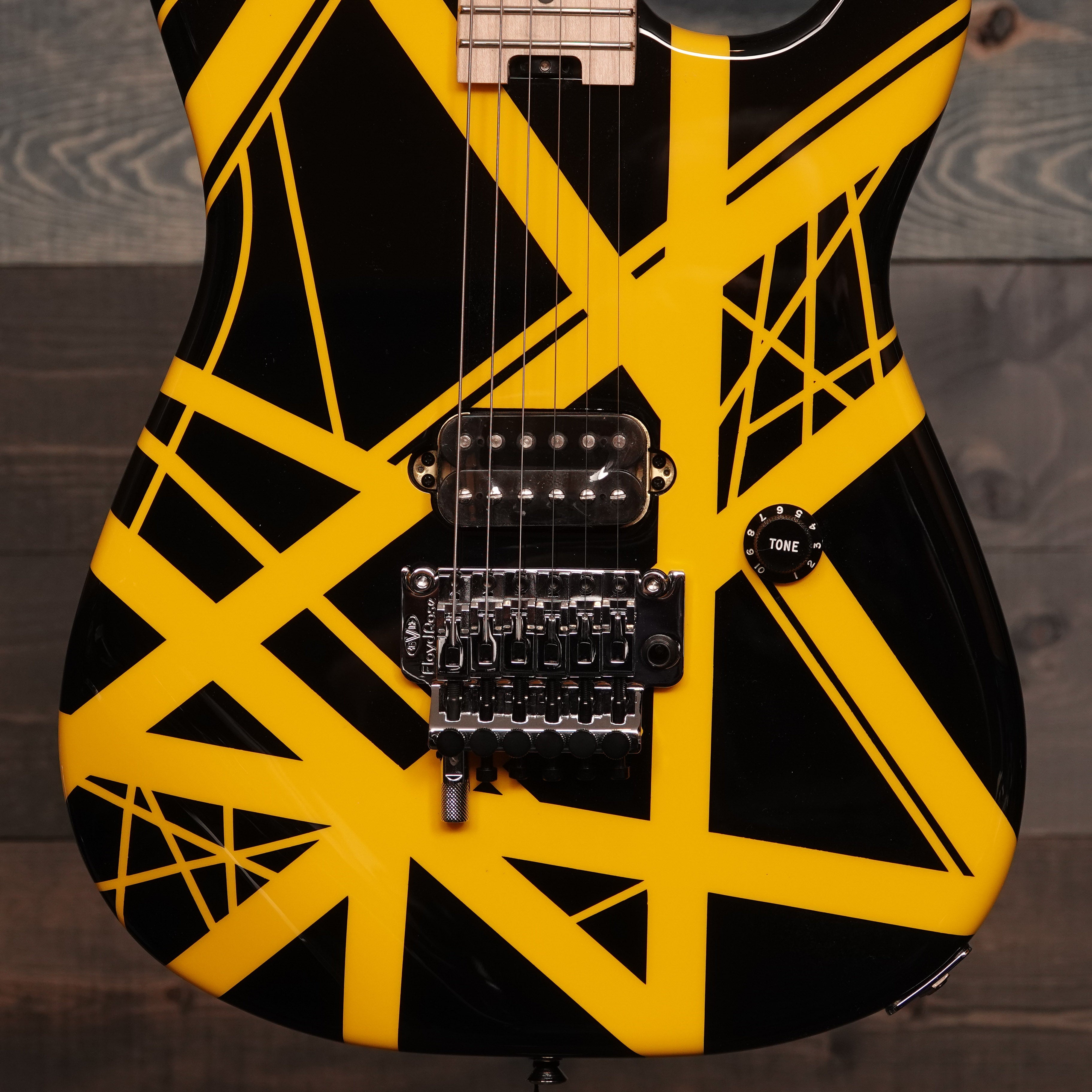 EVH Striped Series Black with Yellow Stripes