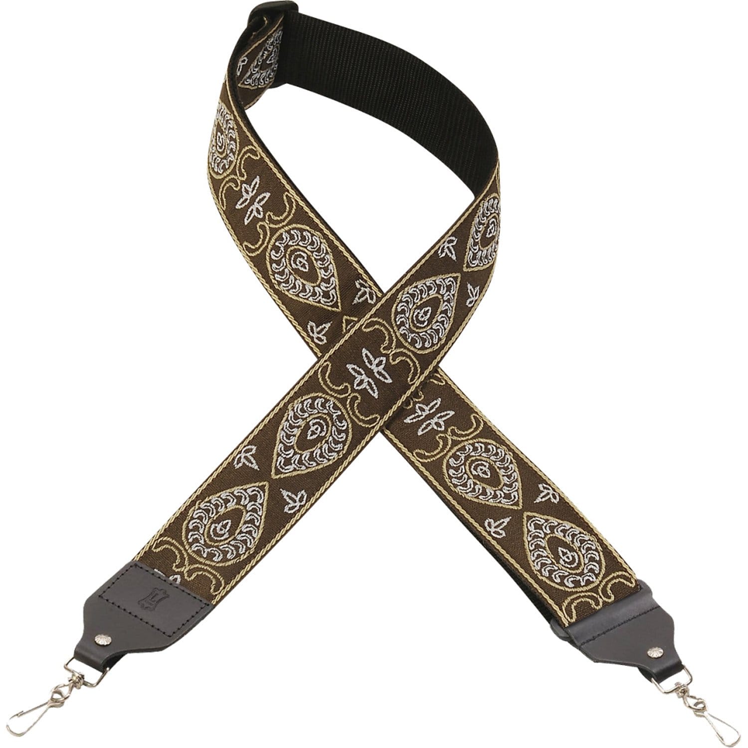 Levy's 2in Hootenanny Jacquard Weave Banjo Strap - Brown/Cream